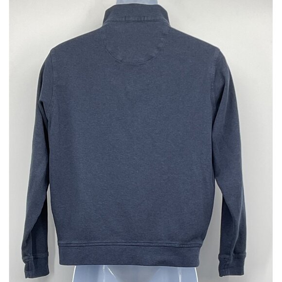 Peter Millar Mens 1/4 Zip Pullover Sweatshirt S Blue 100% Cotton Made In India - Picture 4 of 4